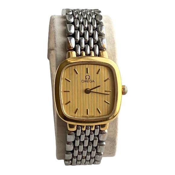 Omega Two-Tone Women's Square Face Watch - Picture 5 of 16